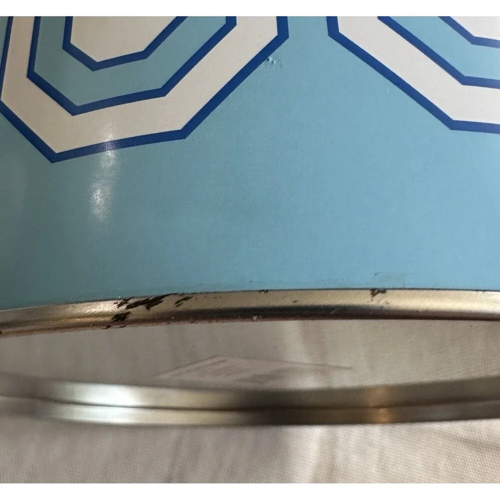 RARE Jonathan Adler Keurig Canister Tin Abstract Limited Edition 2020 Mod Blue